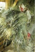 Anders Zorn pa holoftet oil painting artist